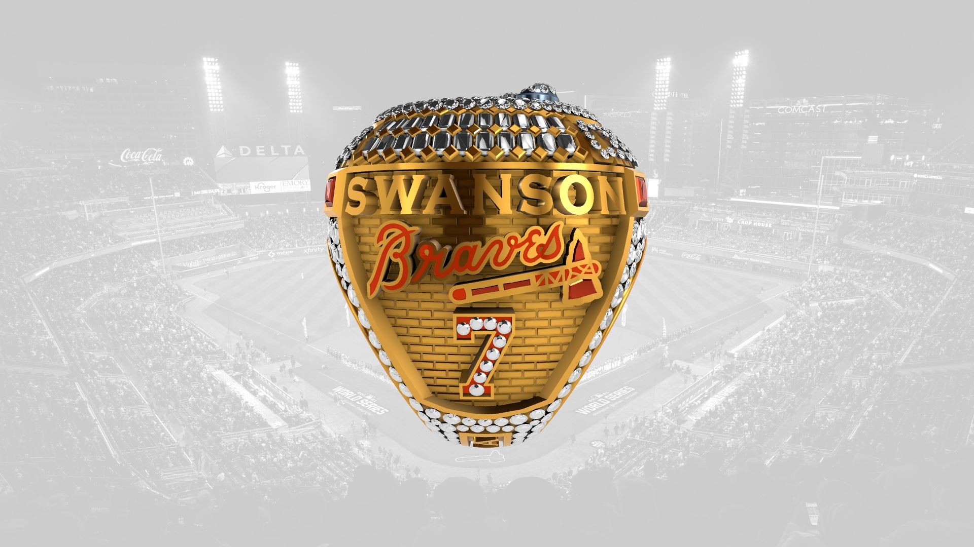 2021 Braves World Series Ring - Dansby Swanson